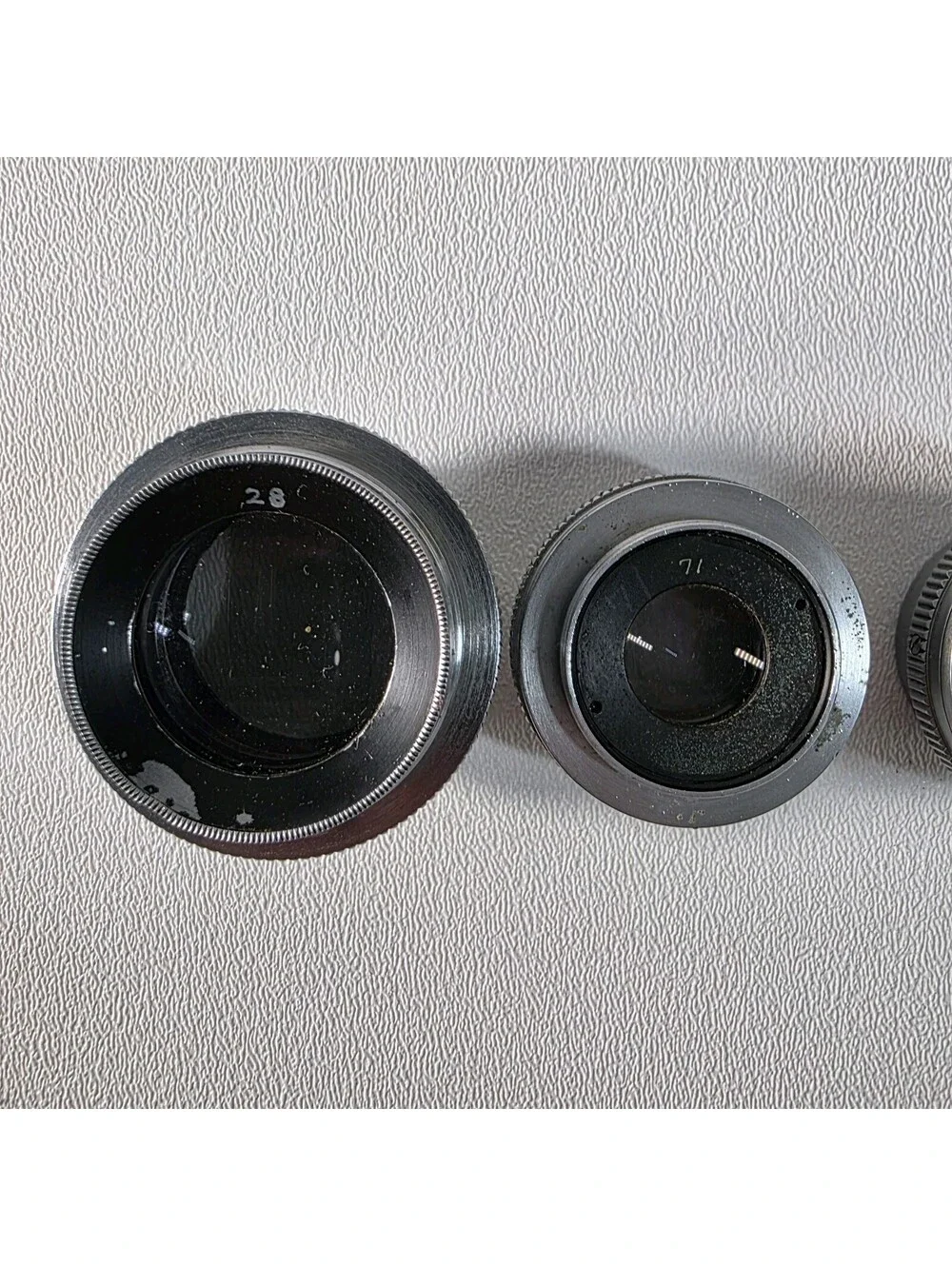 AS-IS: Vintage Wollensak Enlarging Raptar Lens Lot 135mm 75mm 50mm f/4.5 Fungus